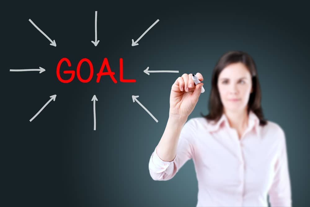 woman writing Goal